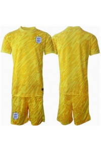 Fotbalové Dres Anglie Brankářské Dětské Venkovní Oblečení ME 2024 Krátký Rukáv (+ trenýrky)